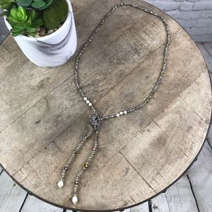 Boho Crystal Beaded Long Wrap Necklace✨
